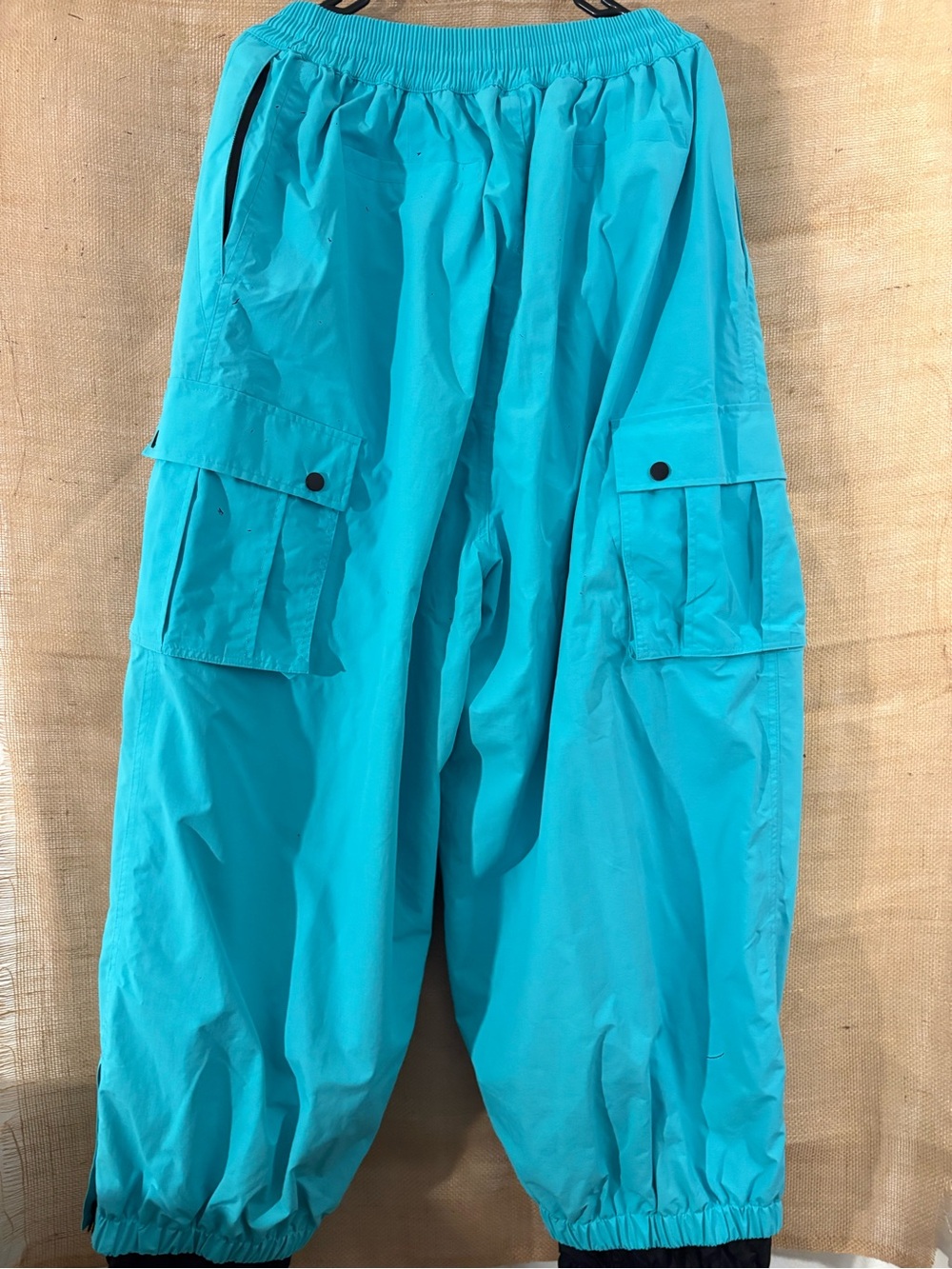Searipe Cargo Ski Pants Size L, Turquoise Blue Snowboard
